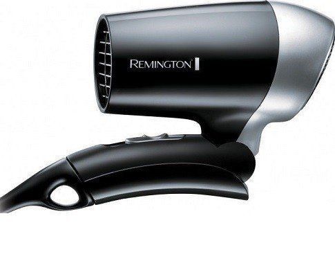 Фен Remington дорожній On The Go, 1400Вт, 2 режими, складна ручка, чорний (D2400) 368023 фото