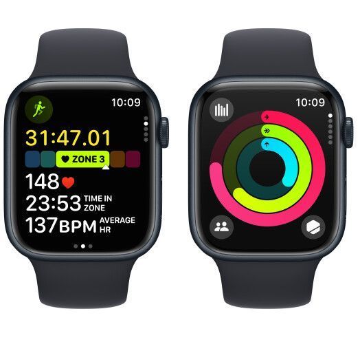 Смарт-годинник Apple Watch Series 9 GPS + LTE 45mm Midnight Aluminum Case With Midnight Sport Band S/M MRMC3 281660 фото