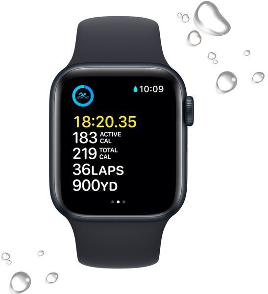 Смарт-годинник Apple Watch SE2 GPS 40mm Midnight Aluminium Case With Sport Band M/L MR9Y3 278741 фото