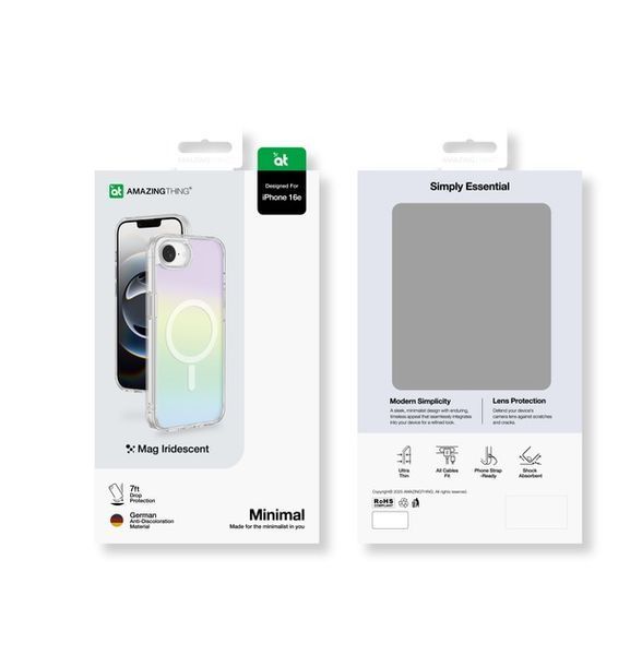 Чохол-накладка iPhone 16e AmazingThing Minimal Mag Case Magnet (16SEMMINRB) Rainbow 358208 фото