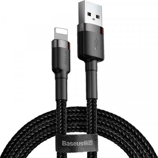 Кабель Baseus Cafule for lightning 1.5A 2M (CALKLF-CG1) Gray\Black 165728 фото