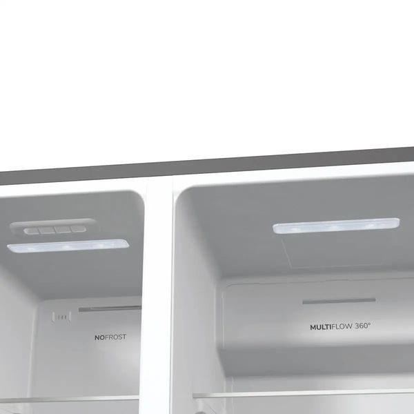 Холодильник SBS Gorenje, 179х70х92см, 2 двері, 376(190)л, А++, NF+, Інв., Зона св-ті, диспенсер, генератор льоду, Зовн. Диспл, нерж (NRR9185ESXL1) 374886 фото