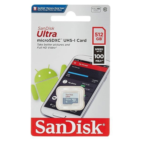 Карта пам&rsquo;яті MICRO SDXC 512GB UHS-I SDSQUNR-512G-GN3MN SANDISK 359109 фото