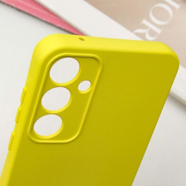 Чохол TPU GETMAN Liquid Silk Full Camera для Samsung Galaxy S24+ Жовтий / Flash 397603 фото