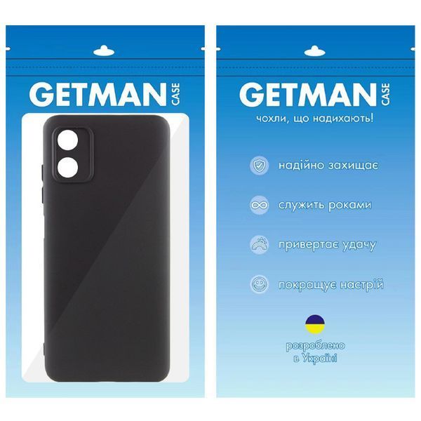 Чохол TPU GETMAN Liquid Silk Full Camera для Motorola Moto G04 / E14 Чорний / Black 323847 фото