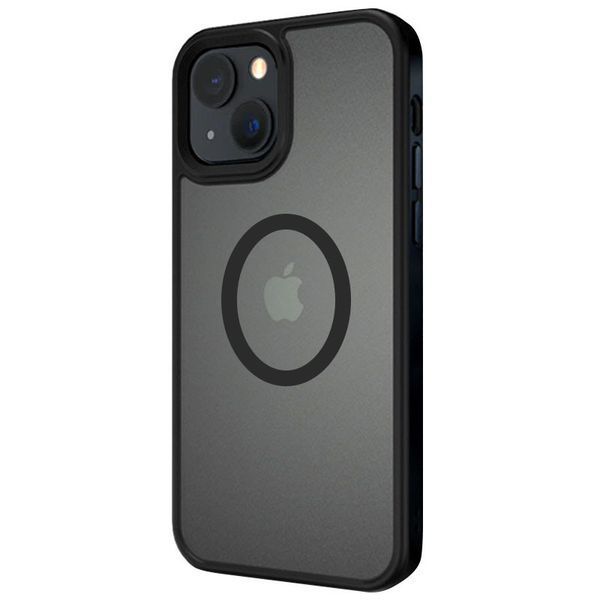 TPU+PC чохол Metal Buttons with MagSafe для Apple iPhone 13 (6.1") Чорний 250409 фото