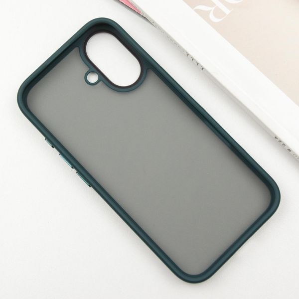 TPU+PC чохол Metal Buttons для Apple iPhone 16 (6.1") Зелений 318258 фото