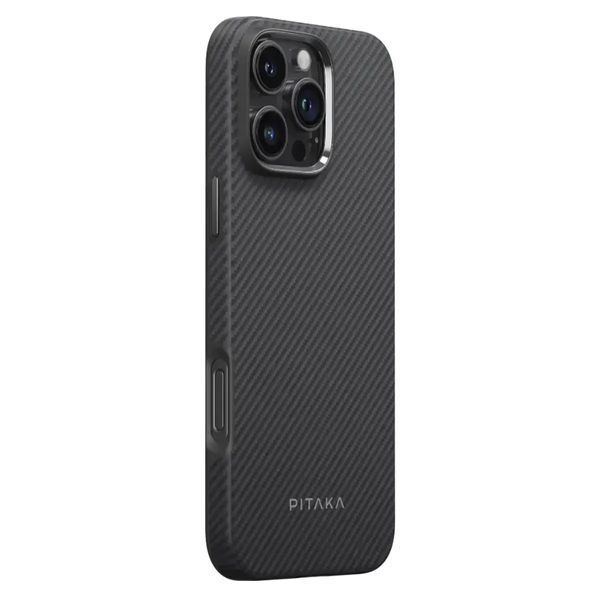 Чохол-накладка iPhone 16 Pro Pitaka Military-Grade Protective Case Classic Twill 600D (KI1601PPA) Black/Grey 331028 фото