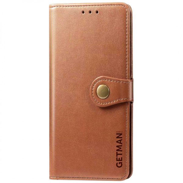Шкіряний чохол книжка GETMAN Gallant (PU) для Xiaomi Redmi 9A Коричневий 200607 фото
