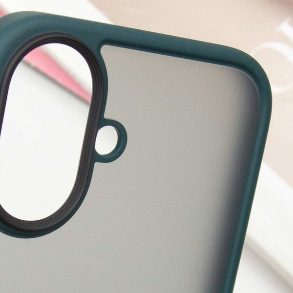 TPU+PC чохол Metal Buttons для Apple iPhone 16 (6.1") Зелений 318258 фото