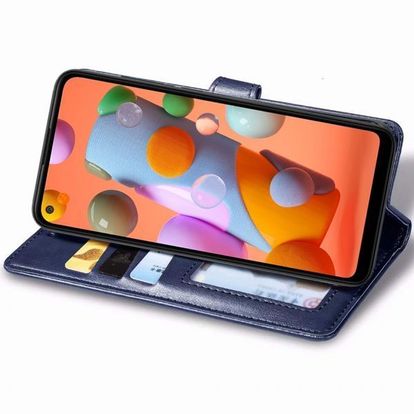 Шкіряний чохол книжка GETMAN Gallant (PU) для Samsung Galaxy A11 Синій 285407 фото