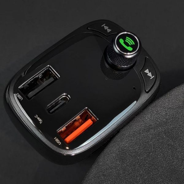 Автомобільне ЗУ Baseus FM Launcher S-13 2USB + Type-C CCMT000101 Black 279543 фото