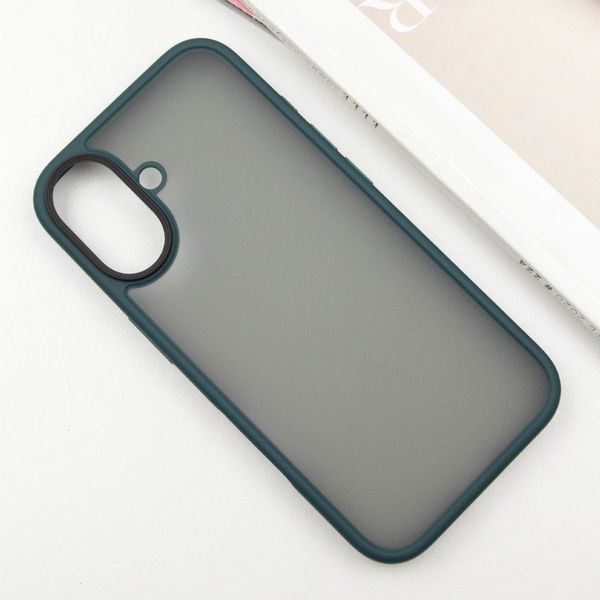 TPU+PC чохол Metal Buttons для Apple iPhone 16 (6.1") Зелений 318258 фото