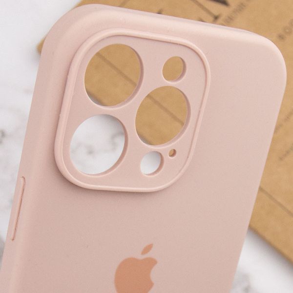 Чохол Silicone Case Full Camera Protective (AA) для Apple iPhone 15 Pro (6.1") Рожевий / Pink Sand 280226 фото