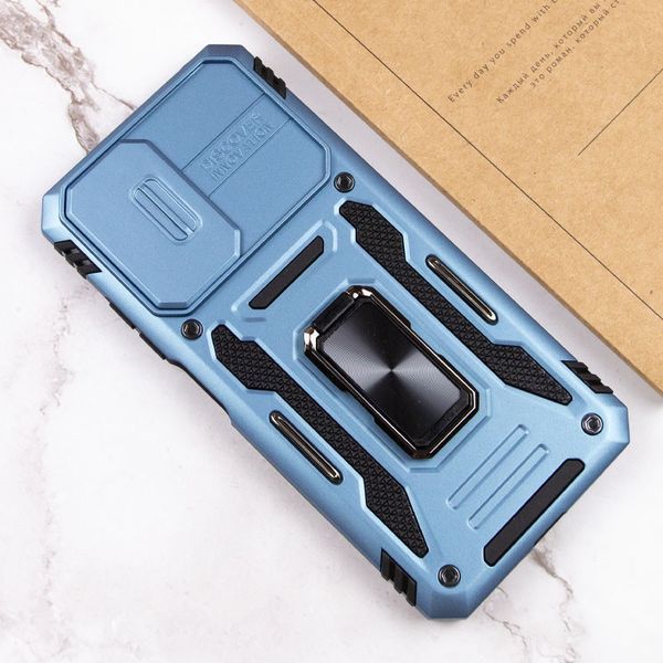 Ударостійкий чохол Camshield Army Ring для Xiaomi Redmi Note 11 (Global) / Note 11S / Note 12S Блакитний / Light Blue 256158 фото