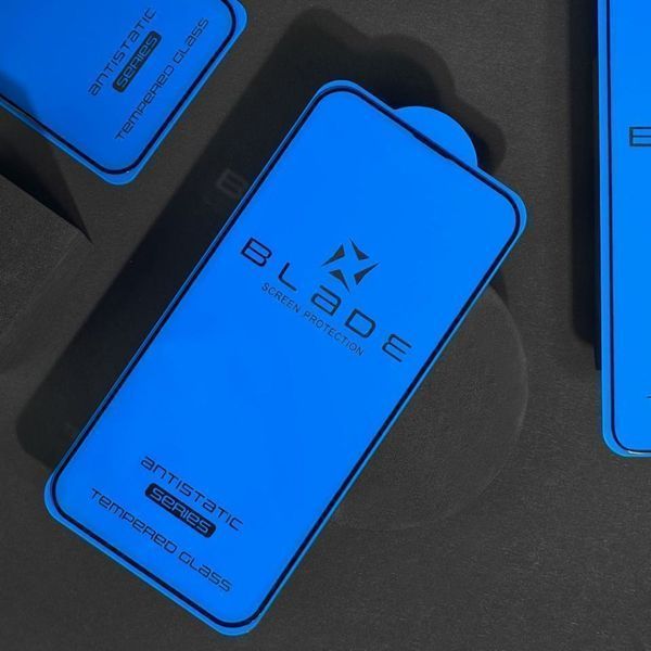 Захисне скло iPhone 16 Pro Max BLADE ANTISTATIC Series Full Glue black 333532 фото