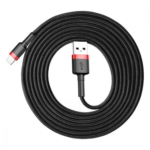 Кабель Baseus Cafule for lightning 1.5A 2M (CALKLF-CG1) Gray\Black 165728 фото