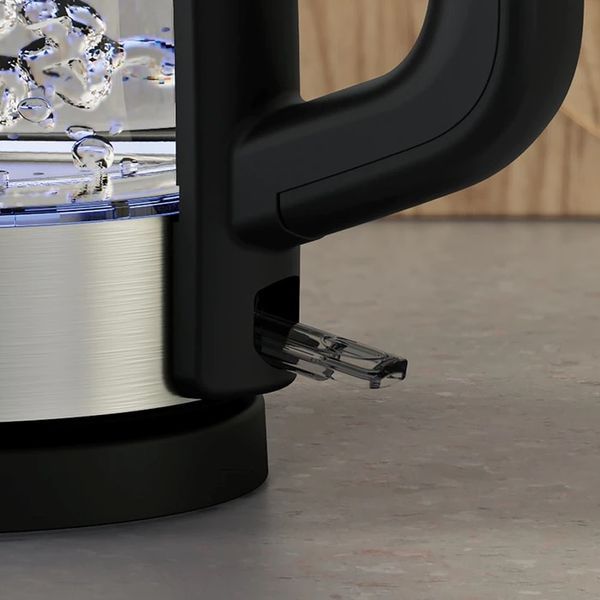 Електрочайник Electrolux 1.7л, Strix, скло, сріблясто-чорний (E4GK1-4GB) 369668 фото