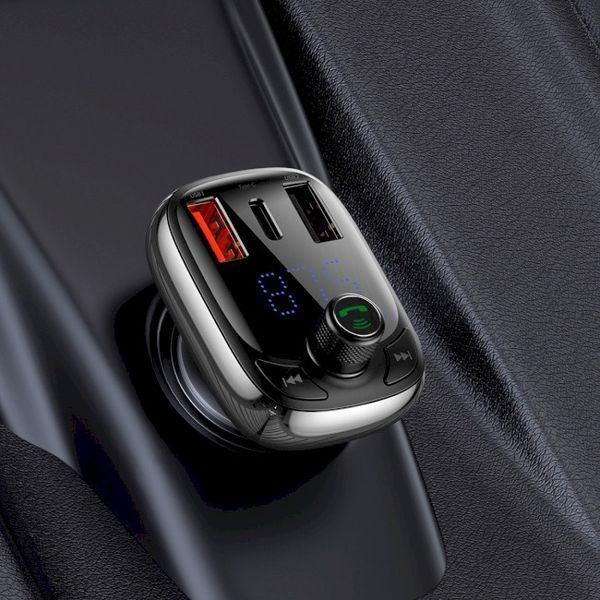Автомобільне ЗУ Baseus FM Launcher S-13 2USB + Type-C CCMT000101 Black 279543 фото
