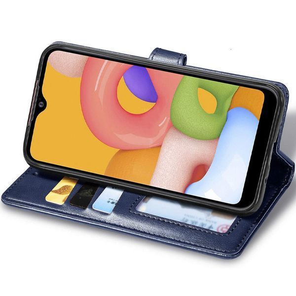 Шкіряний чохол книжка GETMAN Gallant (PU) для Xiaomi Redmi Note 11 (Global) / Note 11S Синій 253396 фото
