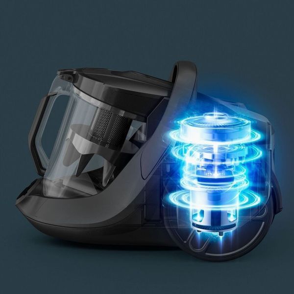 Пилосос Rowenta контейнерний Green Force Cyclnic Effitech+, 500Вт, конт пил -2.5л, НЕРА, чорний (RO7C66EA) 374986 фото
