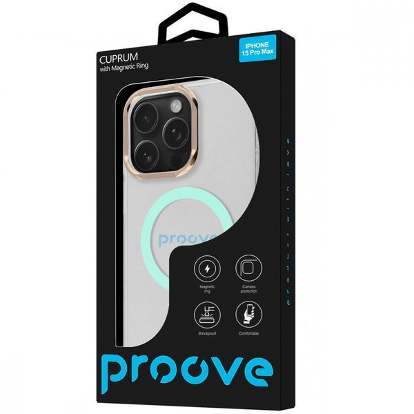 Чохол Proove Cuprum Case with Magnetic Ring iPhone 15 Pro Max cream 344369 фото