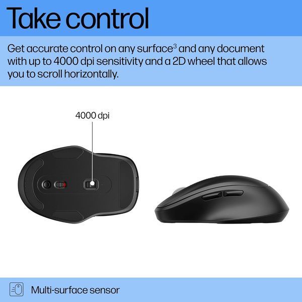Миша HP 510 Ultra-Fast Rechargeable, WL, чорний (9C2F6AA) 365026 фото