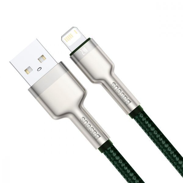 Кабель Baseus Cafule Metal Lightning 2.4A 1 М (CALJK-A02) White 252220 фото