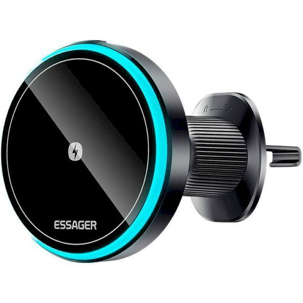Автомобільний тримач ESSAGER Element magnetic wireless charging car bracket outlet + paste model (EZJCX-YS01-Z) 317292 фото