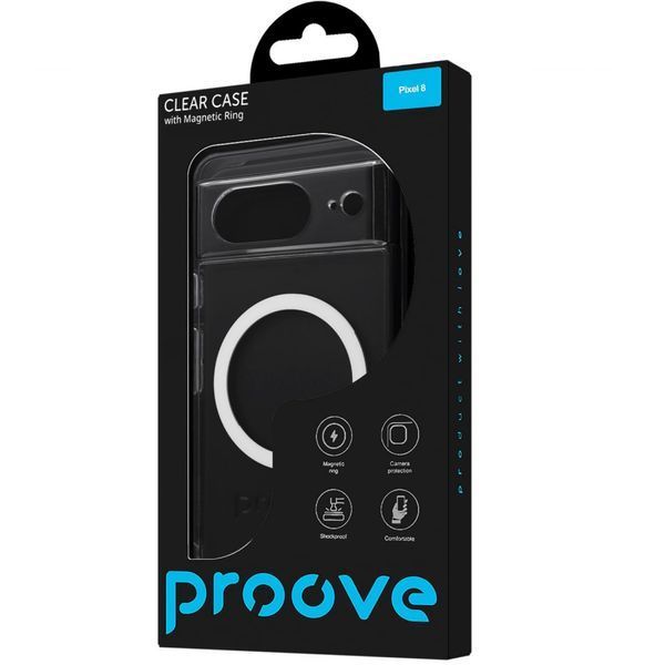 Чохол Proove Clear Case with Magnetic Ring Google Pixel 8 transparent 389863 фото
