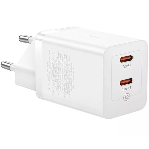 Зарядний Пристрій Baseus GaN5 Pro 40W Wall charger 2Type-C (CCGP180102) White 282226 фото