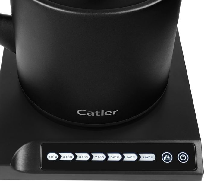 Електрочайник Catler 0.6л, Strix, заварник, нерж. сталь, підтримка температури, сенс. керув., чорний (BM501VICTORIA) 367928 фото
