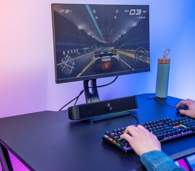 Акустична система Trust GXT 619 Thorne Саундбар, USB/AUX, RGB, чорний 361963 фото