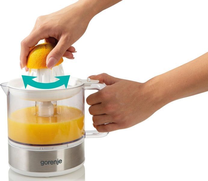 Соковитискач Gorenje цитрус-прес 30Вт, чаша-0.8л, пластик/метал, білий (CJ30E) 367041 фото