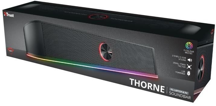 Акустична система Trust GXT 619 Thorne Саундбар, USB/AUX, RGB, чорний 361963 фото