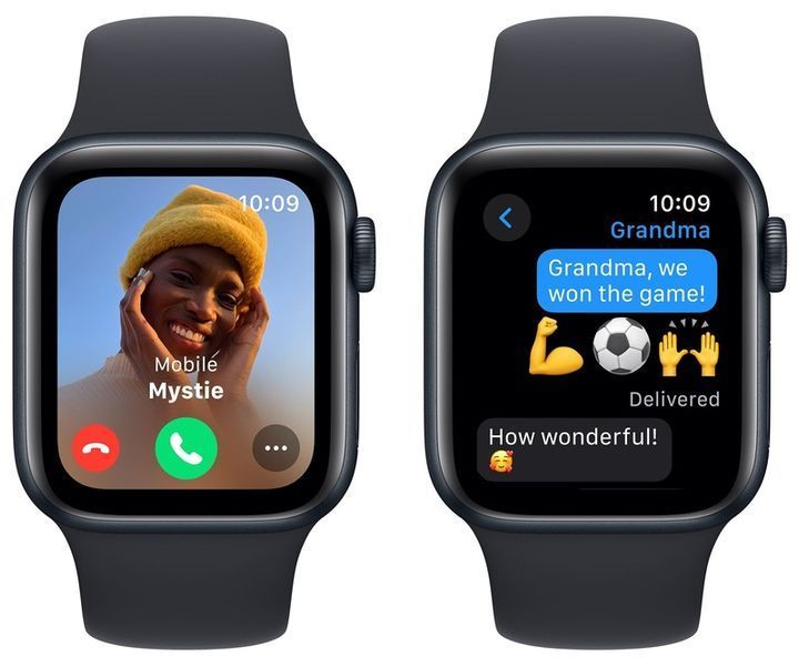 Смарт-годинник Apple Watch SE2 2023 44mm GPS + LTE Midnight Aluminum Case With Midnight Sport Band M/L MRH73 280685 фото