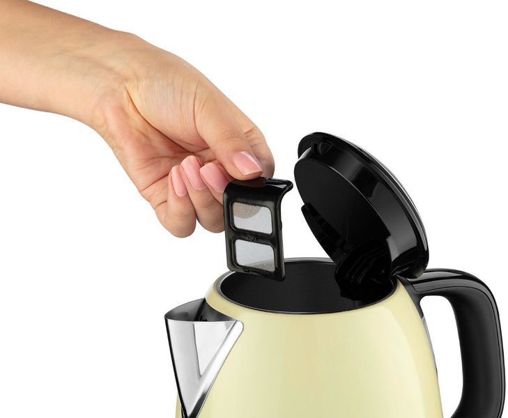 Електрочайник Russell Hobbs Colours Plus Mini 1л, метал, бежево-чорний (24994-70) 364122 фото