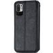 Шкіряний чохол книжка GETMAN Cubic (PU) для Xiaomi Redmi Note 10 5G / Poco M3 Pro Чорний 213330 фото 3