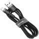 Кабель Baseus Cafule for lightning 1.5A 2M (CALKLF-CG1) Gray\Black 165728 фото 1