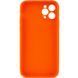 Силіконовий чохол Candy Full Camera для Apple iPhone 12 Pro (6.1") Помаранчевий / Orange 205951 фото 2
