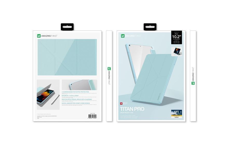 Чохол-книжка iPad 7/8,10.2 (2019 / 2020 / 2021) AmazingThing Titan Pro Folio Case (IPAD102TITNB) Blue 341322 фото
