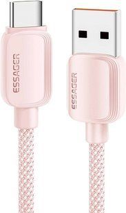 Кабель ESSAGER Breeze USB Cable USB-A to Type C 1M Pink 100W (EXC7A-WL04-P) 314341 фото
