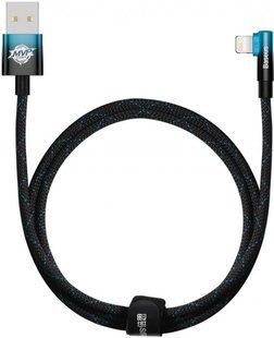 Кабель Baseus MVP 2 Elbow-shaped Fast Charging Data USB кабель USB To IP 2.4A 1m (CAVP000021) Black/Blue 260579 фото