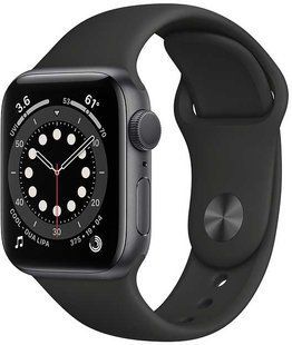 Смарт-годинник Apple Watch Series 6 40mm GPS Space Gray Aluminium Case With Black Sport Band - Regular (MG133) 165763 фото