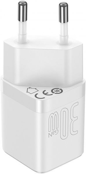 Зарядний Пристрій Baseus GaN3 Fast Charger 30W (CCGN010102) (1 Type-C) White 255178 фото