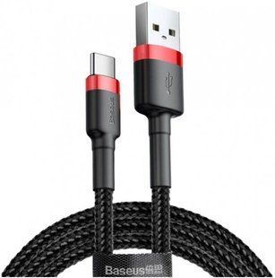 Кабель Baseus Cafule Type-C 2A 2.0 М (CATKLF-C91) Red-Black 253553 фото
