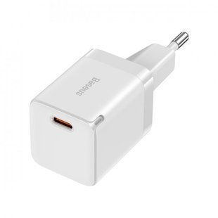 Зарядний Пристрій Baseus GaN3 Fast Charger 30W (CCGN010102) (1 Type-C) White 255178 фото