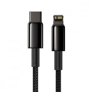 Кабель Baseus Tungsten Gold Type-C To Lightning PD 20W (1m) CATLWJ-01 Black 274256 фото