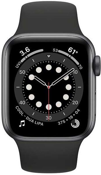 Смарт-годинник Apple Watch Series 6 40mm GPS Space Gray Aluminium Case With Black Sport Band - Regular (MG133) 165763 фото