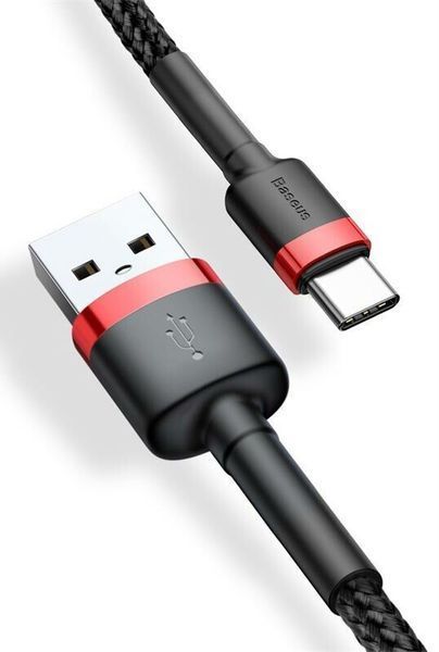Кабель Baseus Cafule Type-C 2A 2.0 М (CATKLF-C91) Red-Black 253553 фото